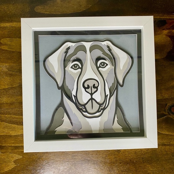3D Black Labrador Dog Shadowbox - Picture 6 of 8